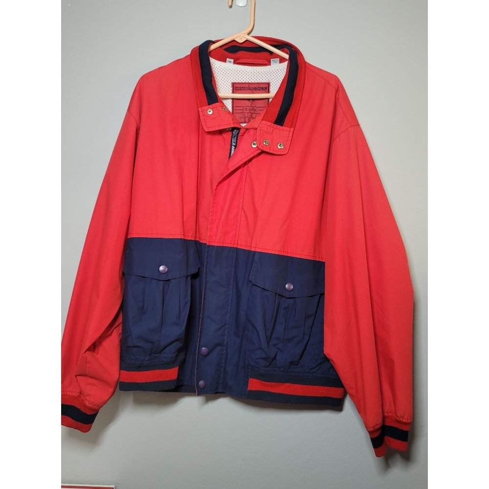 Vintage Members Only Windbreaker Classic Size 44 Navy & Blue